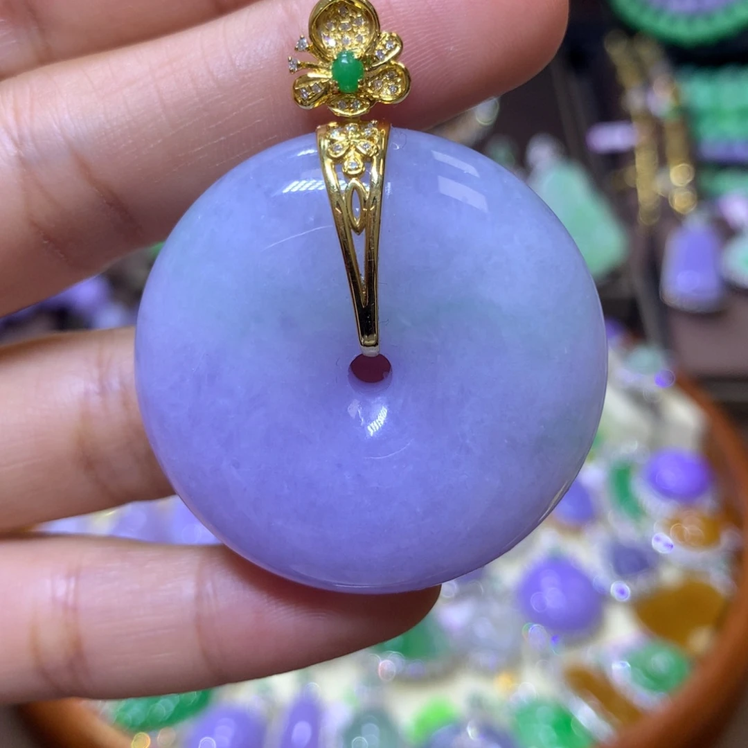 【闪购商品】翡翠颈饰18K金镶嵌翡翠