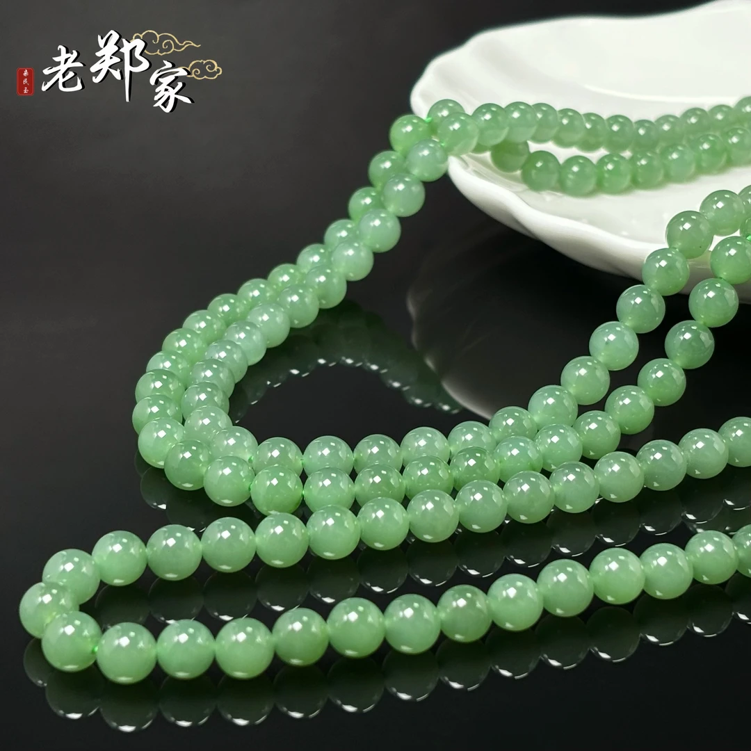 【老郑家】和田玉项链  约8mm（多样性发一件）