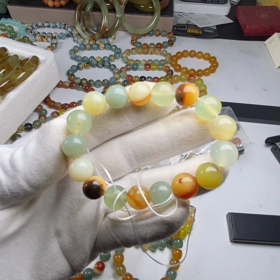 蛇纹石玉手链未镶嵌福利