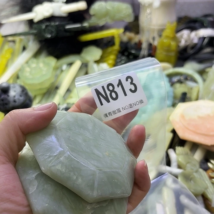 前***焱蛇纹石玉合金发饰