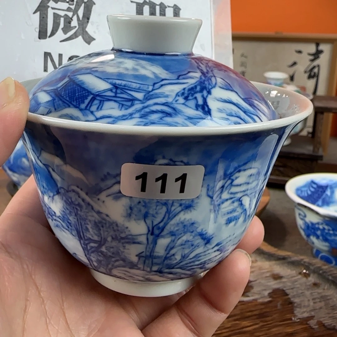 瓷片景德镇手绘青花茶器111