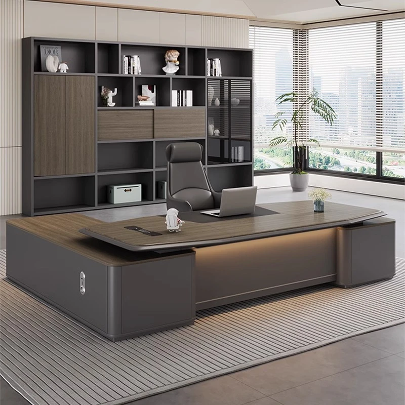 总裁老板桌办公桌老板办公室办公桌椅组合全套现代总经理室大班台