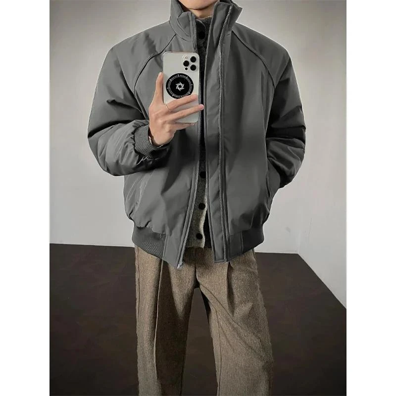 美式三防飞行员夹克短款棉衣男秋冬季螺纹棉服cleanfit棒球服外套