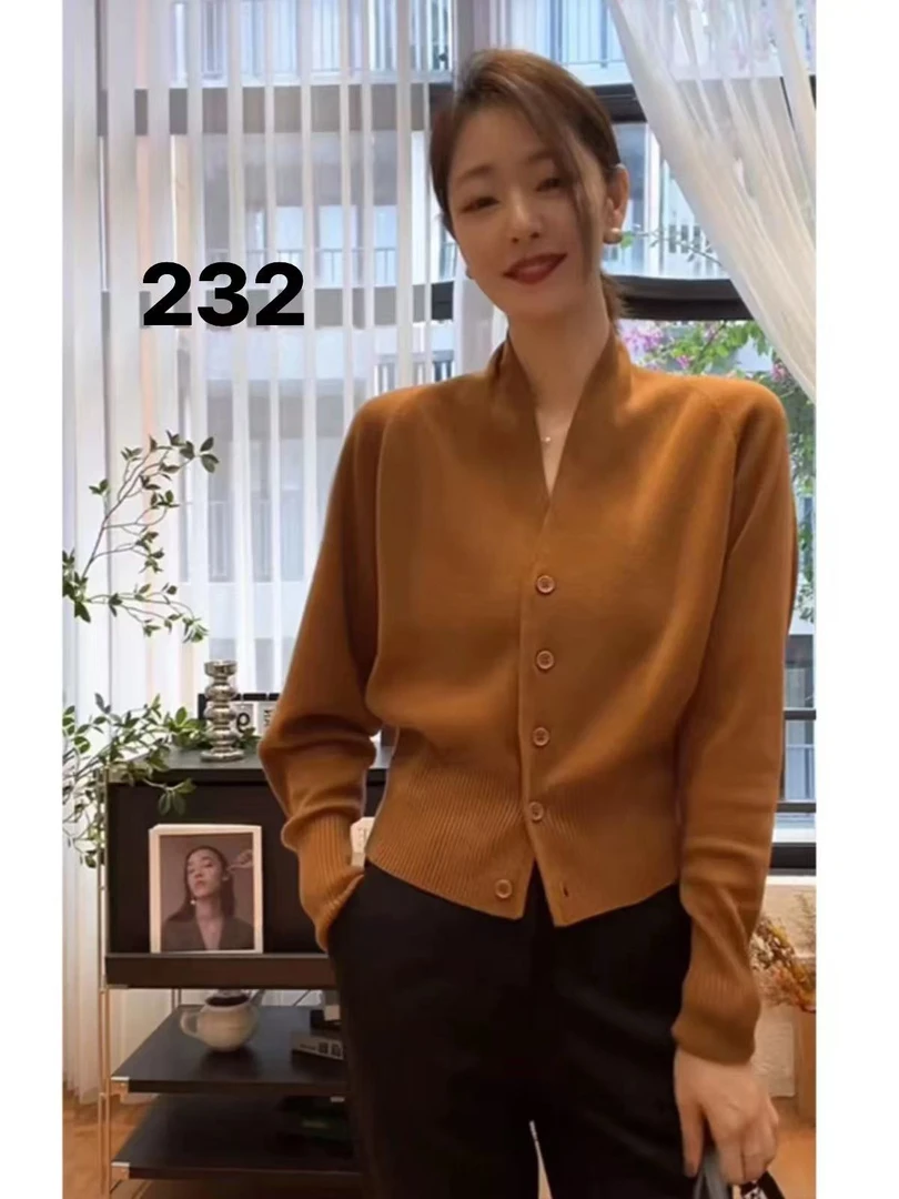 232针织开衫针织衫轻熟风女长袖春季网红百搭女装上衣设计师毛衫