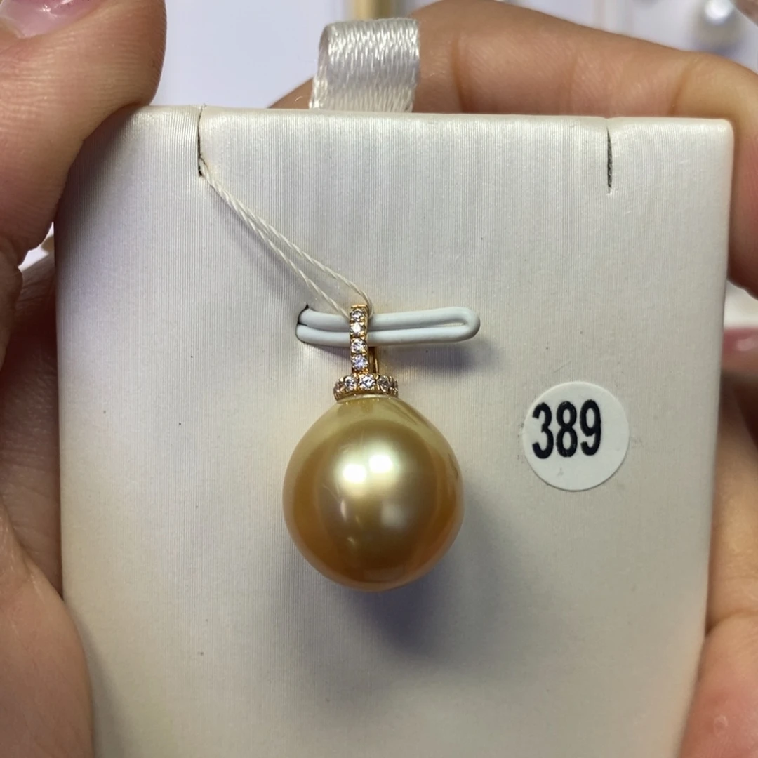 吊坠(不含链)海水珍珠18K金镶嵌