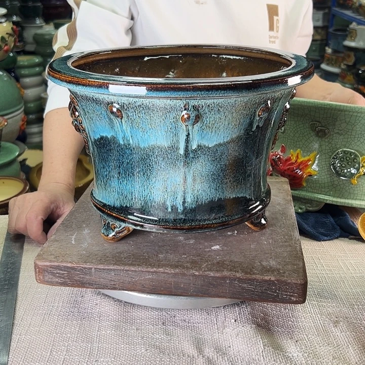 小****泳坤堂石湾花盆陶瓷