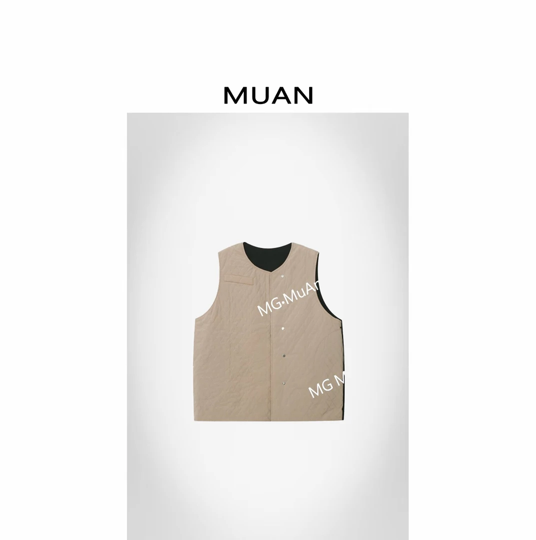 木岸MUAN：《经典三宅马甲》定制两面穿高级马甲无袖上衣DG3-8878