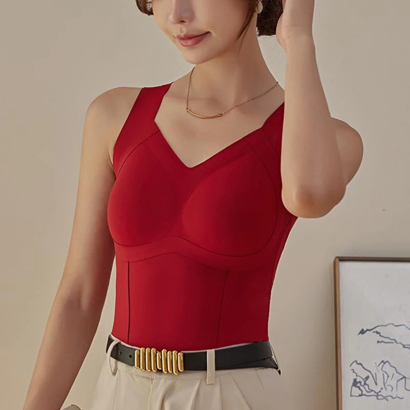 （2合1性感塑形保暖内衣背心）6686时尚优雅无痕修身文胸美背G