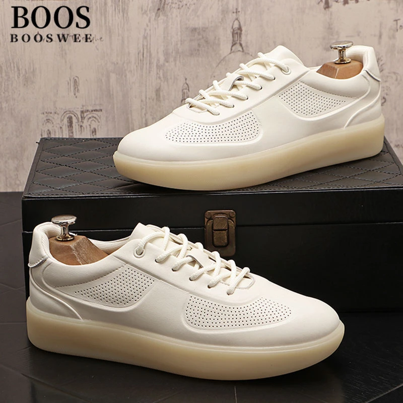BOOS WEE男鞋夏季时尚休闲鞋子运动板鞋透气舒适小白鞋【专柜同款】