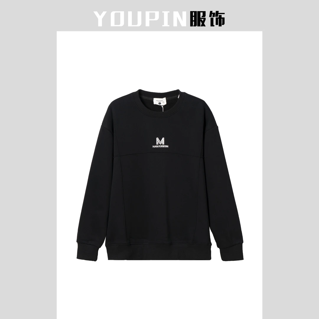 男士秋冬加绒卫衣时尚休闲百搭宽松潮流简约YY9907