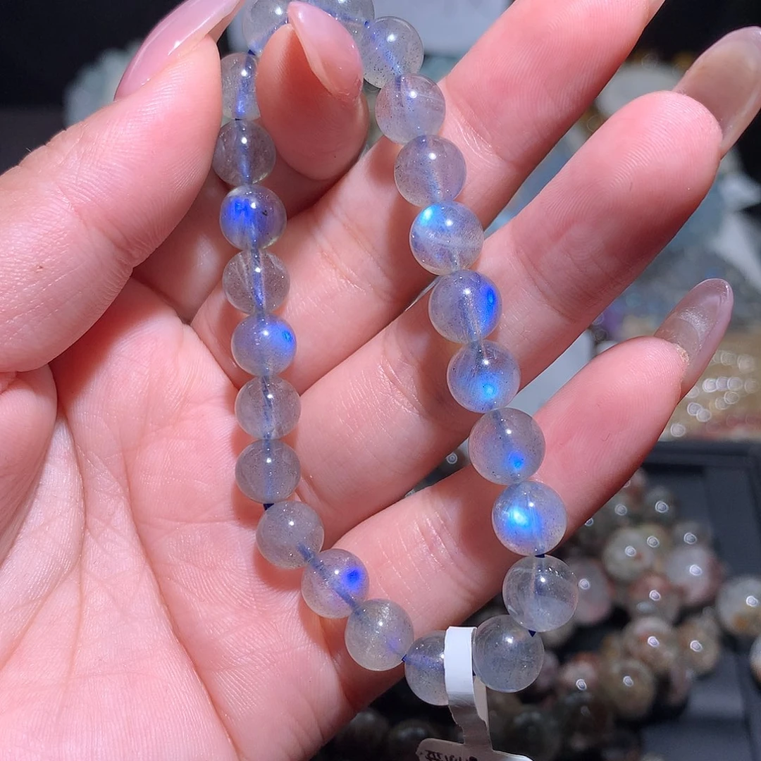 未镶嵌手链水晶净体灰月光8咪