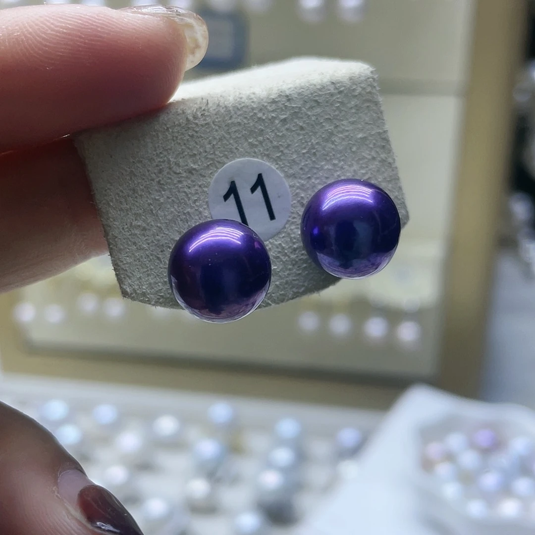 淡水珍珠耳饰银S925镶嵌