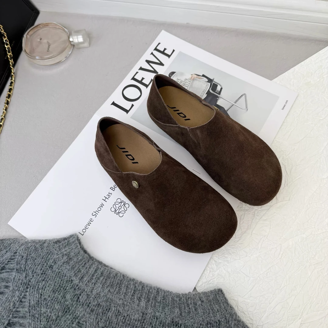 海卓～2025基地勃肯后跟可踩两穿百搭平底一脚蹬休闲鞋