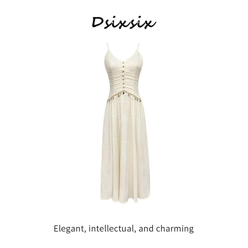 依漾自制- 【星霜织语】新款百搭显瘦收腰设计感连衣裙-52192K