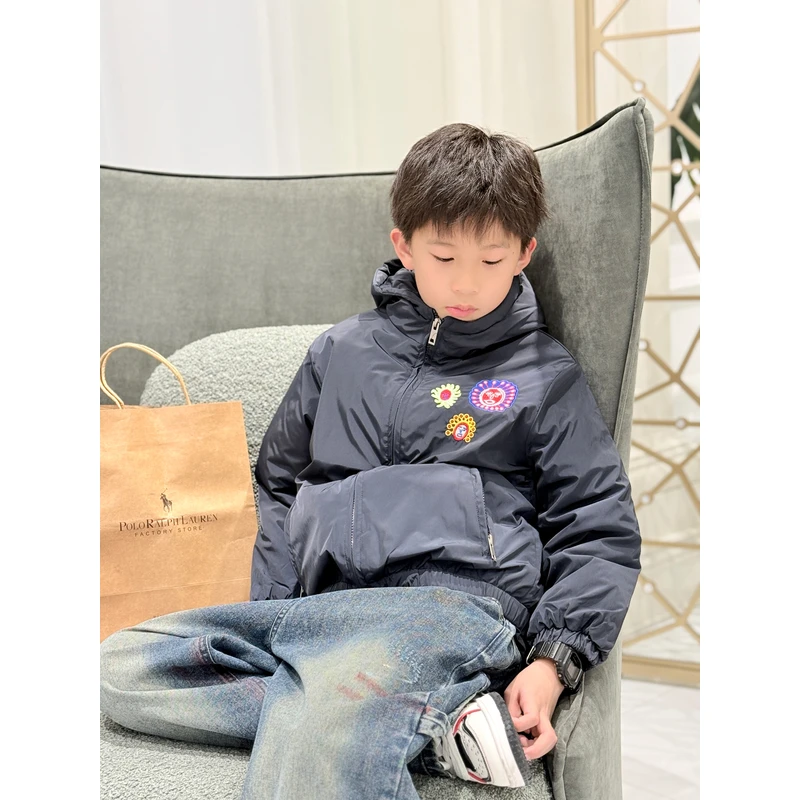 -潮牌童装定制“驴家班”儿童限量款冬季加棉外套25356