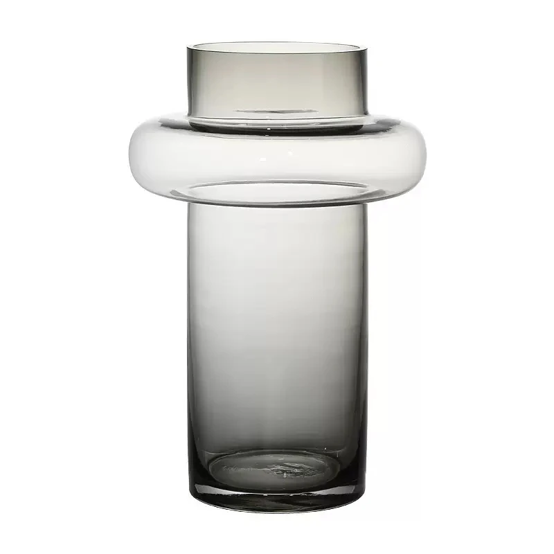 现代简约小蛮腰玻璃花瓶百合玫瑰富贵竹水培桌面插花摆件客厅