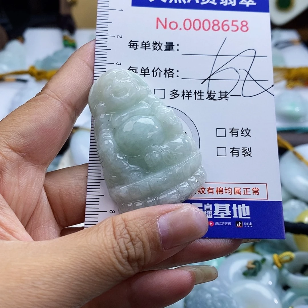 翡翠未镶嵌颈饰8658