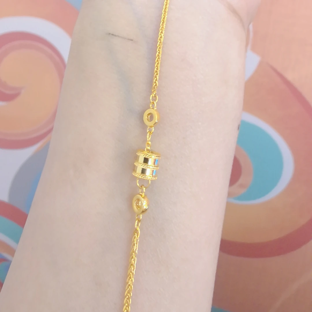 足金999小蛮腰5G黄金手链精致百搭黄金手链C065