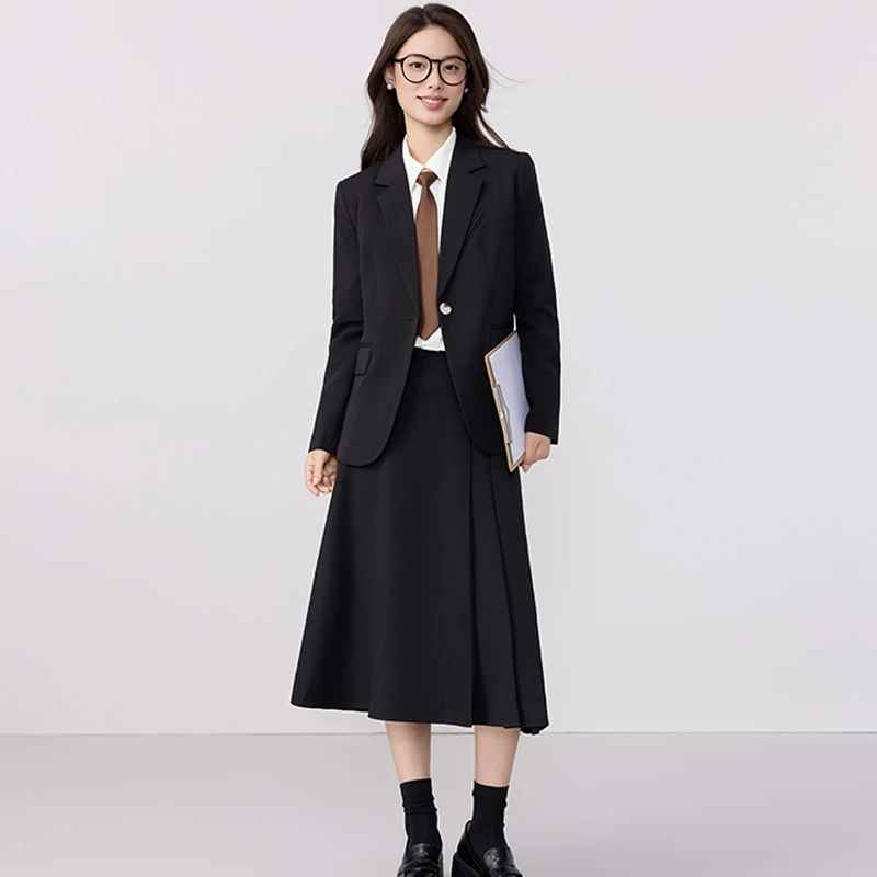 秋冬新款气质设计感西装套装女时尚小个子西装职业正装工作服9820