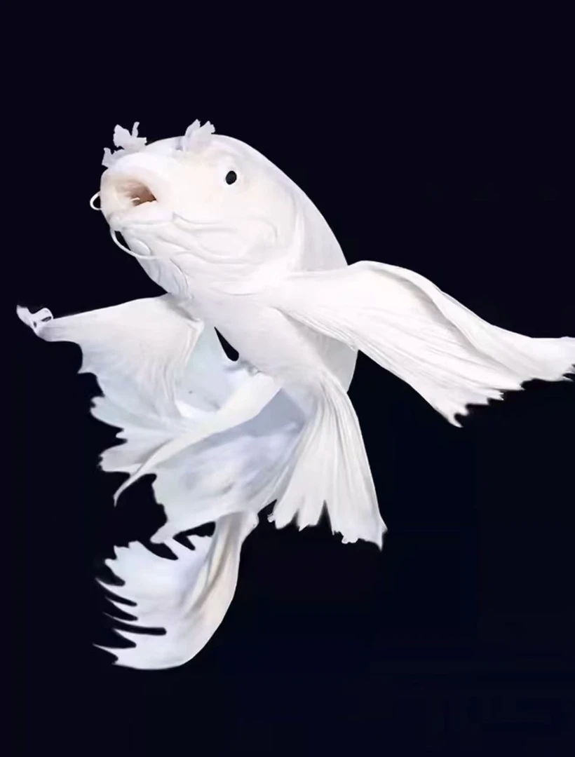 [白短球17-20cm]白色蝴蝶鲤鱼赛级观赏鱼渔场直发