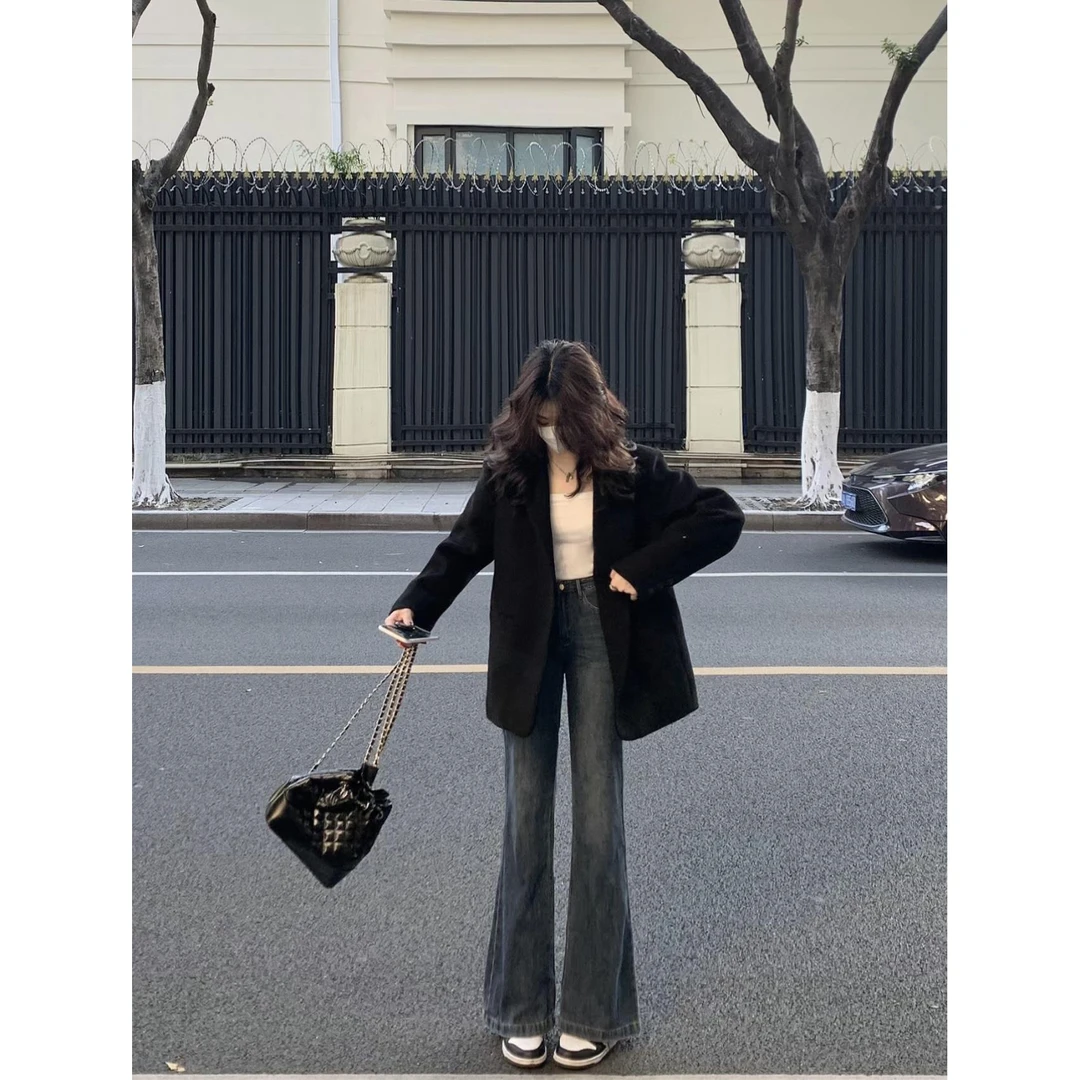 早秋冬季新款独特超好看职场正式御姐高级感穿搭御姐杏mm遮肚套装