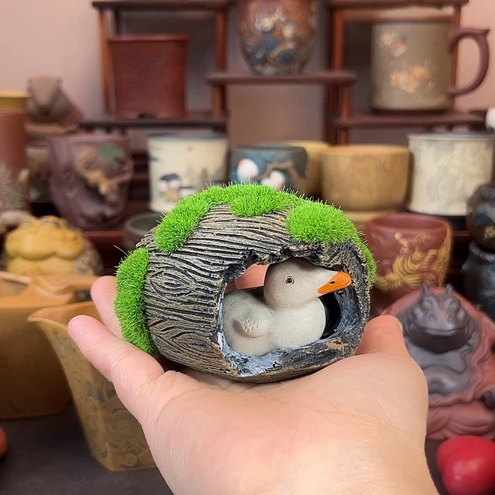 紫砂茶杯宜兴原矿紫砂杯