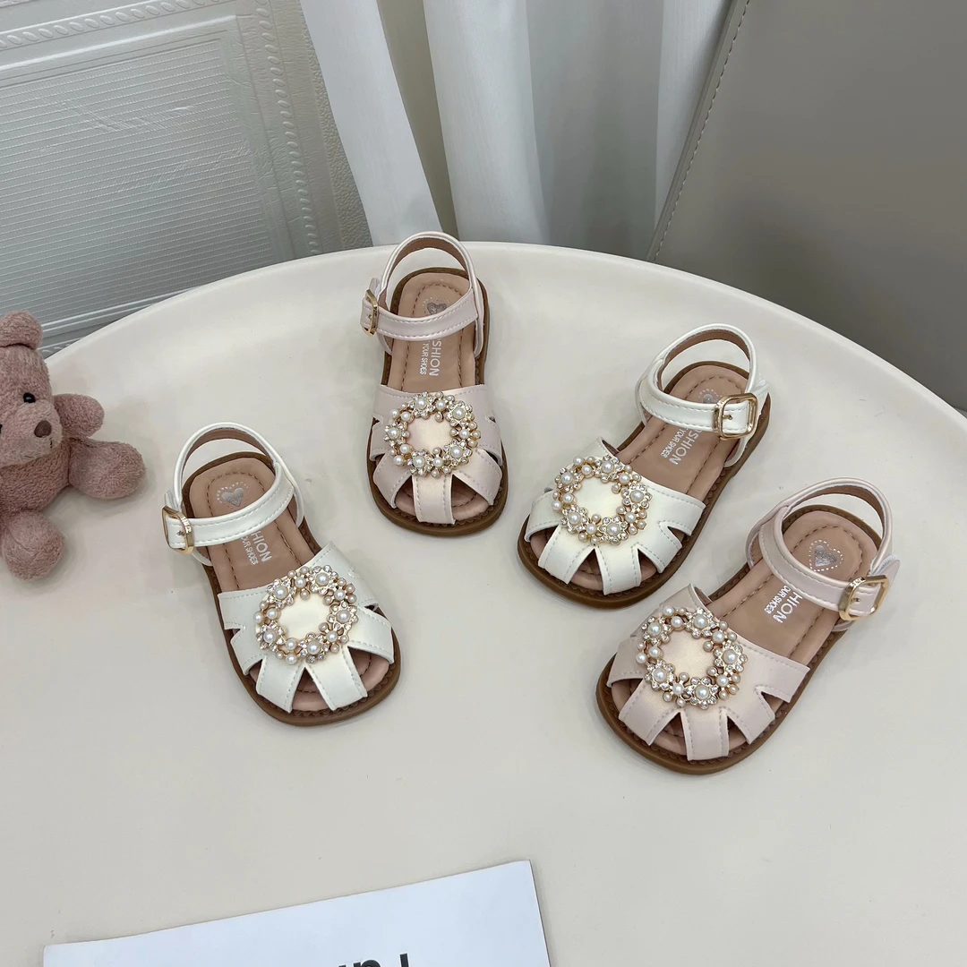 木西糖糖夏季新款女童凉鞋女孩沙滩鞋网红软底包头沙滩鞋3071