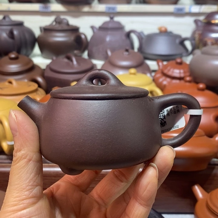 A***灵紫砂茶壶微瑕处理一把