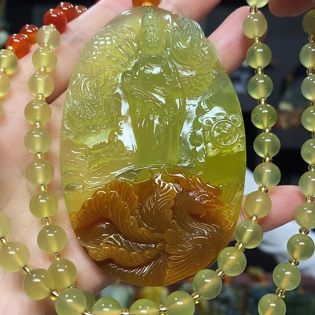 未镶嵌岫玉挂件吊坠项链