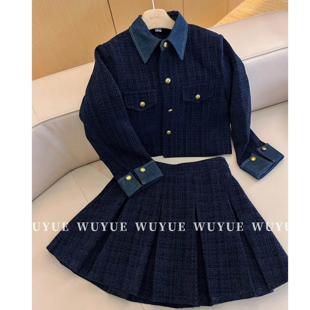 小香风时尚套装高级感外套半身短长裙时尚气质2025年秋冬轻熟风潮