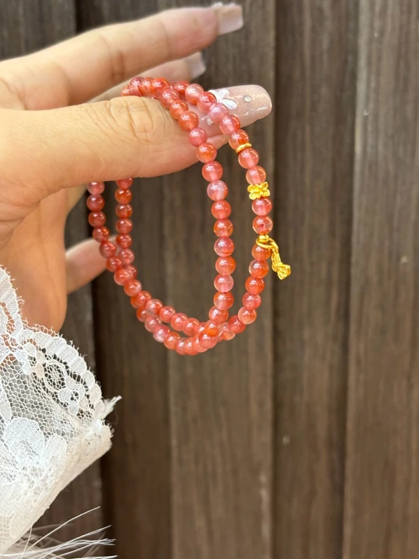 5620南红圆珠双圈手串