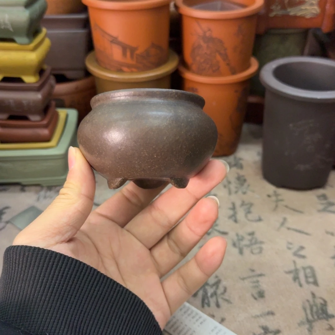 紫砂花盆宜兴紫砂正品6x4.5