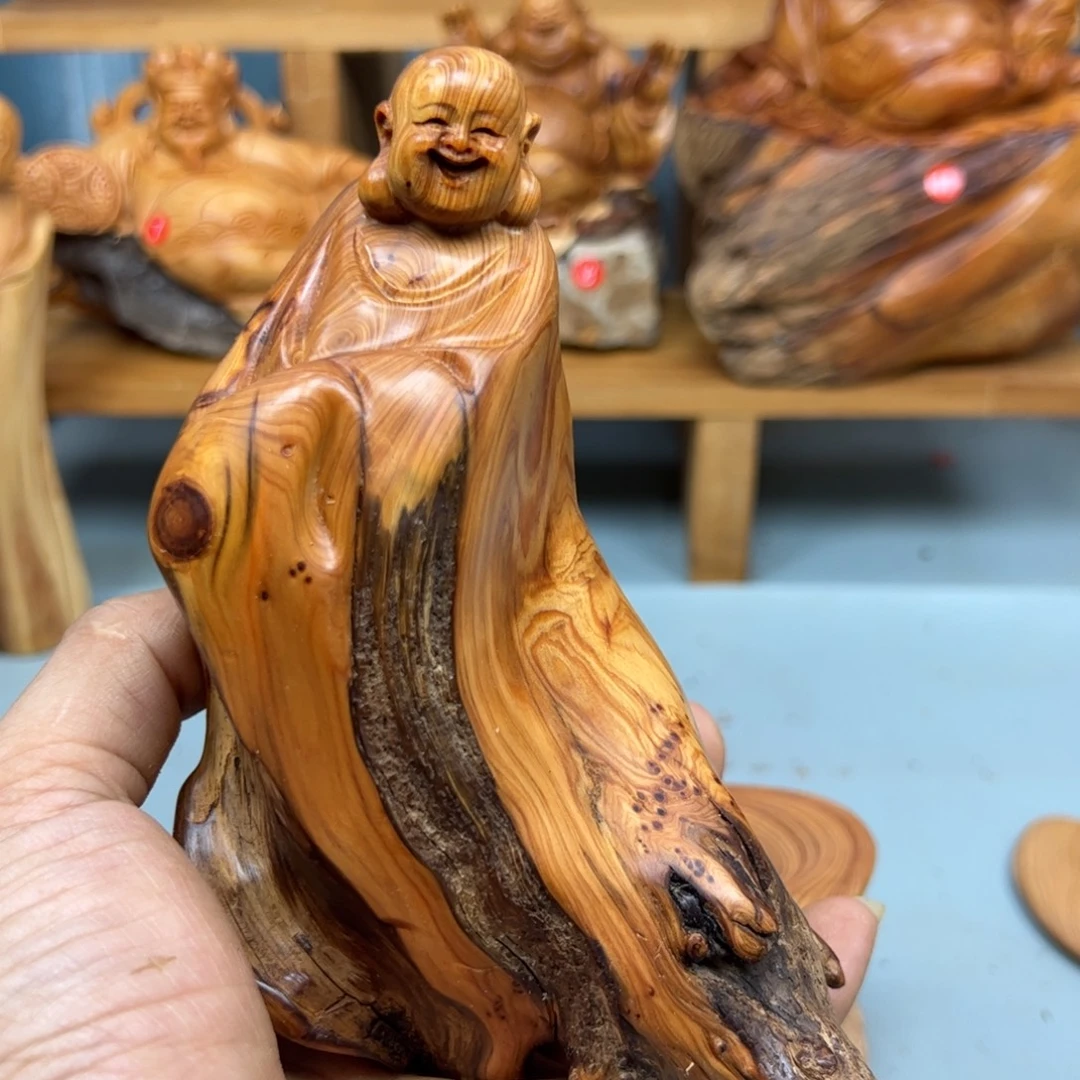 拂***事木崖柏木摆件手把件