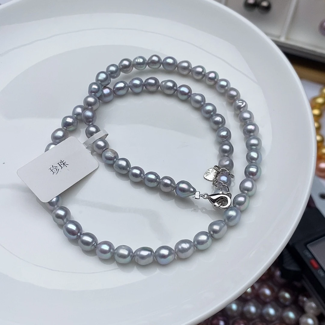 合金淡水珍珠颈饰