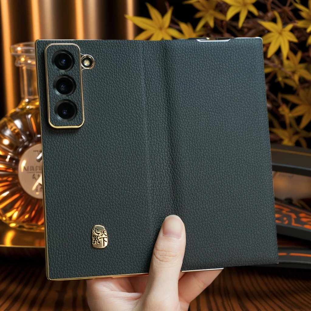 适用三星w25手机壳高档磁吸翻盖防摔商务保护套GalaxyW25镜头全包