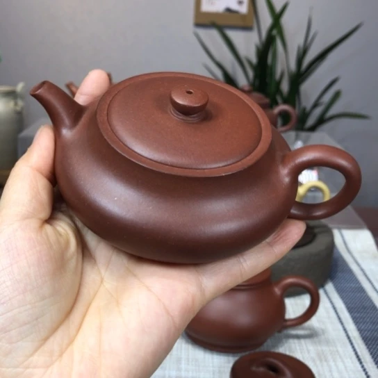 紫砂茶壶红皮龙桑盘200cc