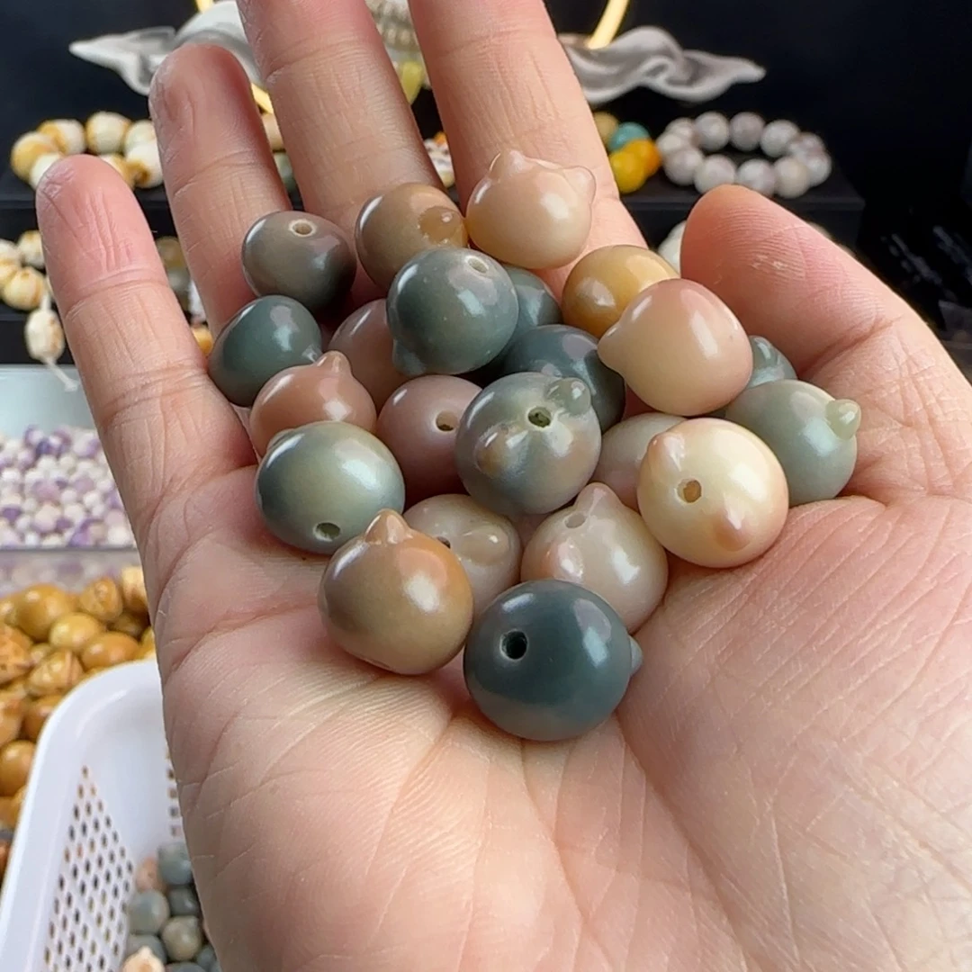 菩提根/象牙果吊坠微瑕卡14雪花星空油画猫头100颗