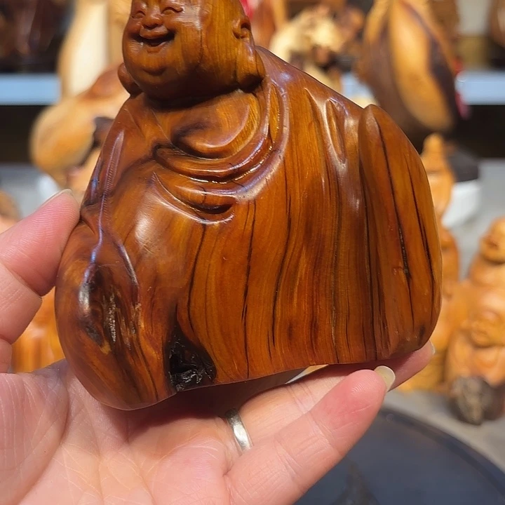 柏木太行崖柏弥勒佛