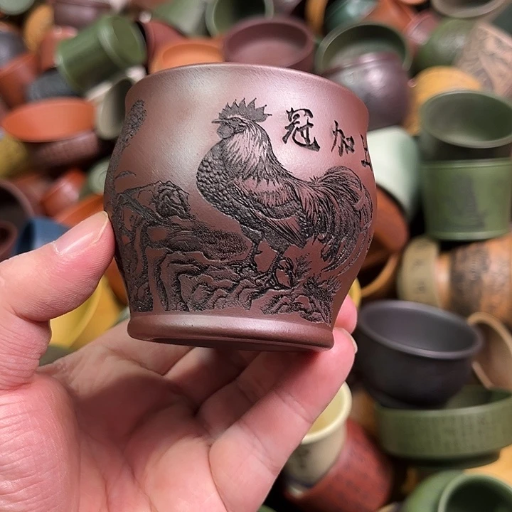 紫砂茶杯全手工紫砂主人杯