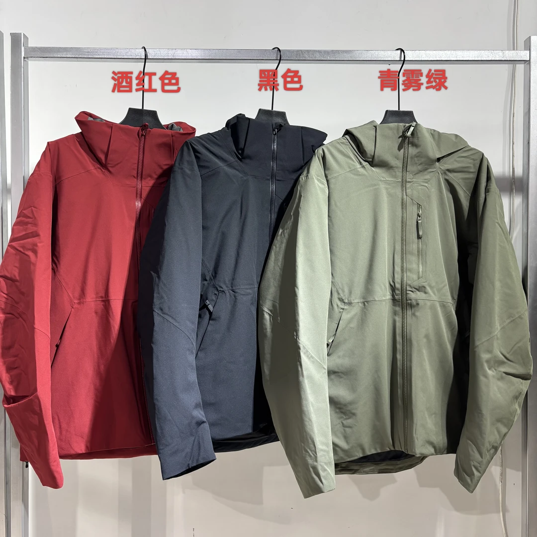 新款可拆冒无缝连帽保暖冲锋衣羽绒服