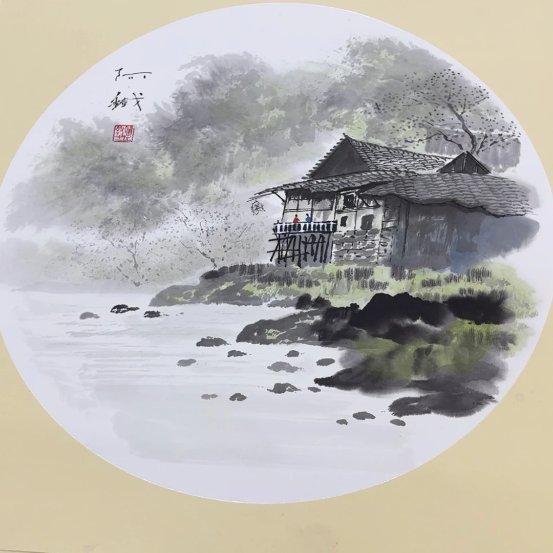 国画赵铁卡纸作品艺