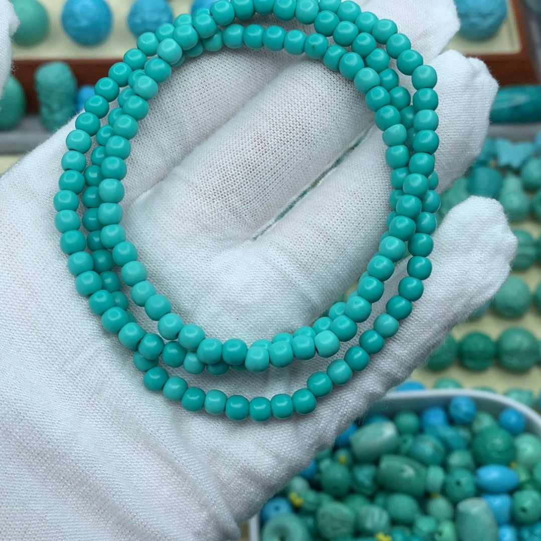 卡4老邢高瓷蓝绿色多圈