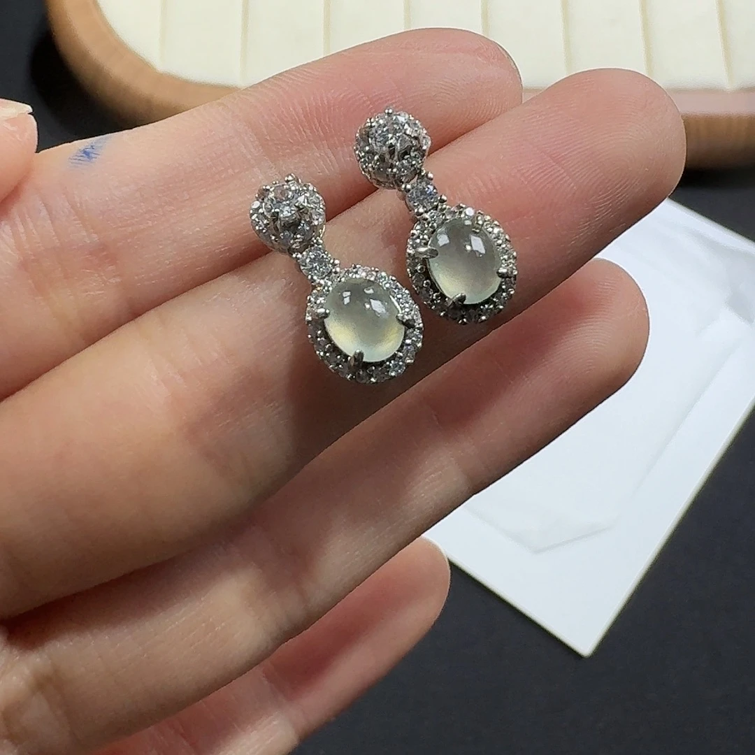 野***笋定制翡翠银S925镶嵌翡翠