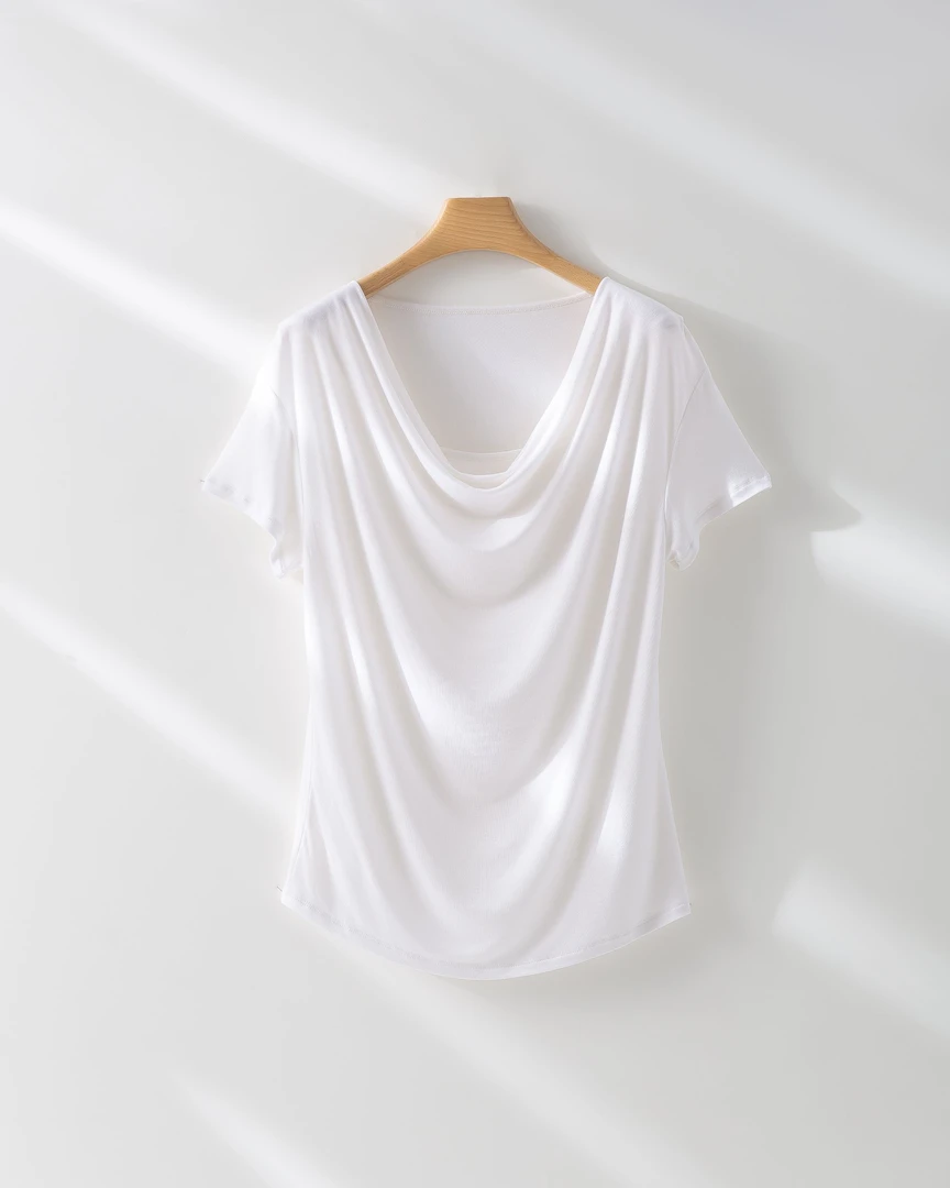 奈兮7768 时尚潮流T恤 显瘦百搭 荡领