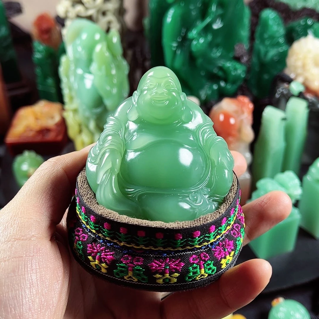 四川石宋*雅安绿名贵石材梅子青