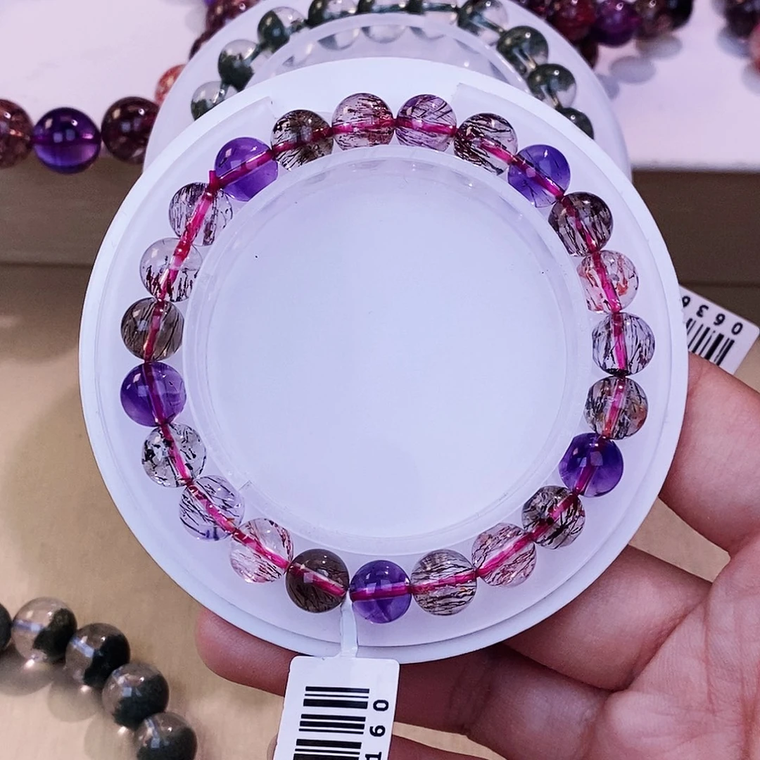 未镶嵌手串水晶彼岸花黑加仑超七8mm