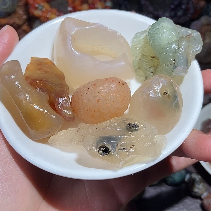 玛瑙/玉髓珠宝半成品合金宝*