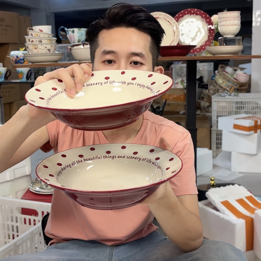 潮州陶瓷微瑕餐具9寸