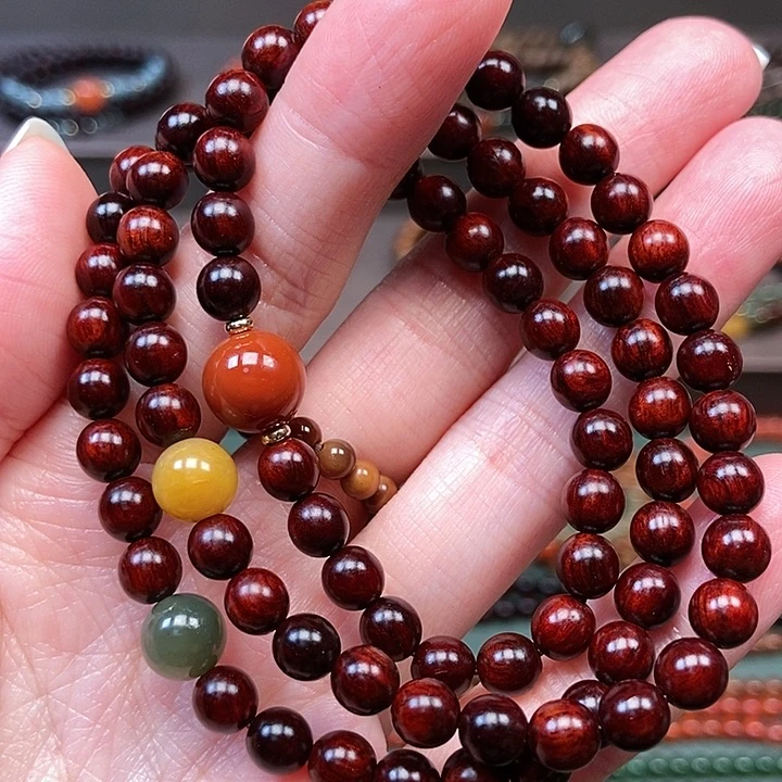 檀香紫檀（小叶紫檀）手串未镶嵌