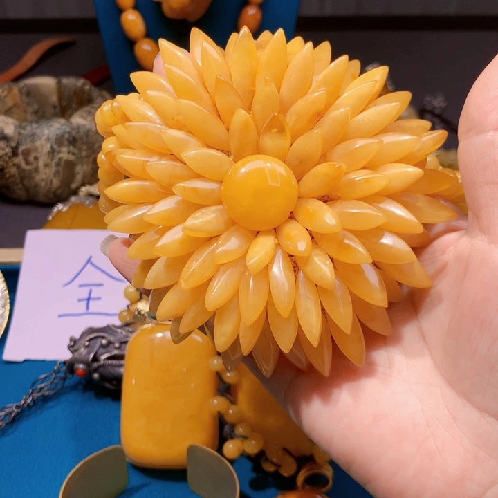 琥珀颈饰未镶嵌波兰设计款琥珀蜜蜡
